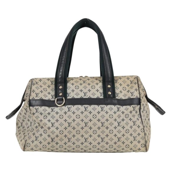 LOUIS VUITTON Monogram Mini Josephine GM Hand Bag Blue LV Auth - Picture 3 of 16